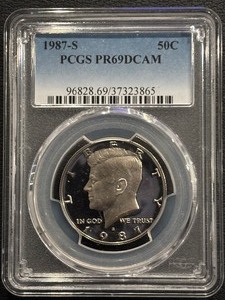 1987-S Kennedy Half Dollar Proof PCGS PR69 Deep Cameo