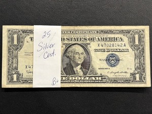 25 $1 Dollar Silver Certificates