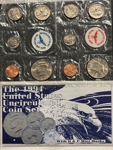 1994 P&D Uncirculated Coin Set