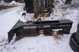 Wood Chuck Model 3000 Heavy Duty Universal Mount Bobcat Skid Loader Skid Steer Wood Splitting Attachment