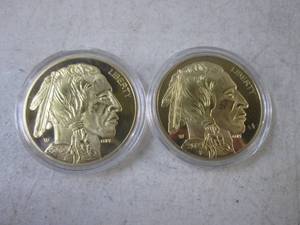 lot 12 image: (CNTR) 2 Copy Gold 2021 Buffalo Idi...