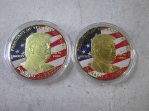 lot 14 image: (CNTR) 2 Donald J Trump Painted Com...