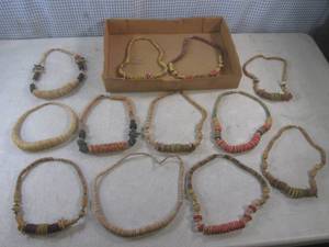 lot 61 image: (BS) Assortment of Wood Necklaces...