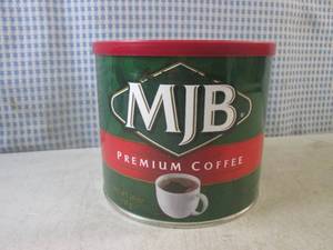 lot 93 image: (B-3) Can of MJB Premium Ground Cof...