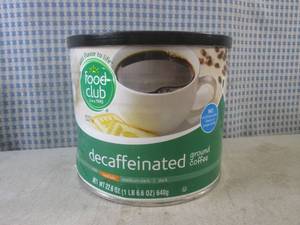 lot 94 image: (B-3) Can of Food Club Decaffeinate...