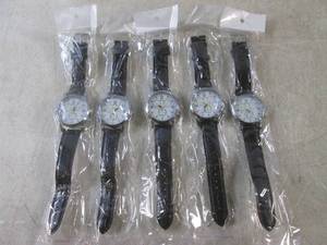 lot 221 image: (EC1) 5 New Wrist Watches Black Ban...