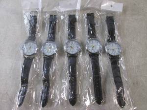 lot 222 image: (EC1) 5 New Wrist Watches Black Ban...