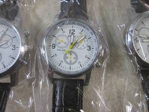 lot 223 image: (EC1) 5 New Wrist Watches Black Ban...