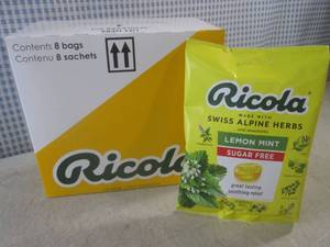 lot 270 image: (B-2) 8 Bags of Ricola Lemon Mint S...