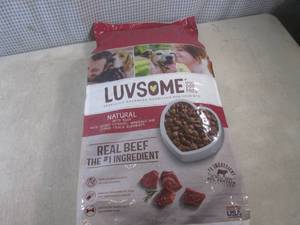 lot 275 image: (C-2) 15.5 Pound Bag of Dog Food Pa...