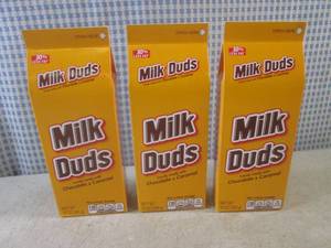 lot 347 image: (B-2) 3 Boxes of Milk Duds 10oz Pas...