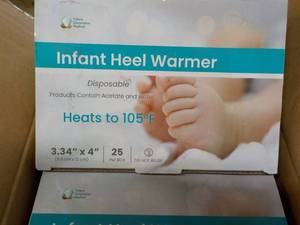 lot 37 image: 4 ct 25 pack Infant Heel Warmers g...
