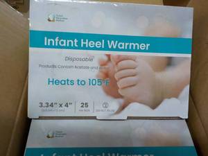 lot 38 image: 4 ct 25 pack Infant Heel Warmers g...