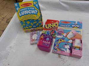 lot 93 image: Melissa and Doug, UNO Cards, Prince...