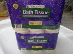 lot 151 image: 24 Rolls Pasque 2 Ply Bath Tissue...