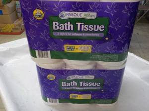 lot 154 image: 24 Rolls Pasque 2 Ply Bath Tissue...