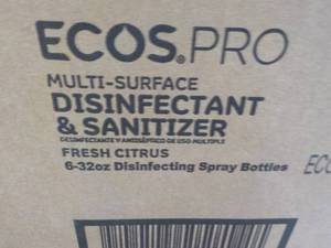 lot 157 image: 6 ct Ecos Pro Spray Bottles Disinfe...