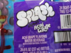 lot 163 image: 24 ct Splash Acai Grape Flavored Wa...
