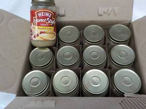 lot 178 image: 12 ct 12 oz jars Heinz Roasted Turk...