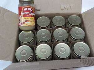 lot 182 image: 12 ct 12 oz jars Heinz Roasted Turk...