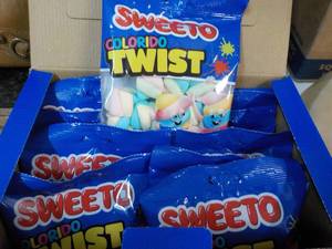 lot 184 image: 12 ct bags Sweeto Colorado Twist Ma...