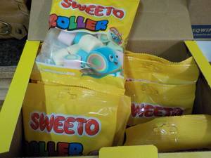 lot 193 image: 12 ct bags Sweeto Roller Marshmallo...