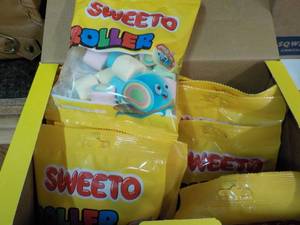 lot 194 image: 12 ct bags Sweeto Roller Marshmallo...