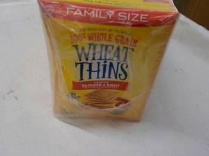 lot 216 image: 6 ct 13 oz boxes Wheat Thins Tomato...