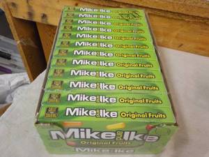 lot 223 image: 12 ct 5 oz boxes Mike and Ike Origi...