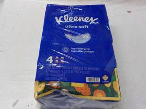 lot 320 image: 4 ct Boxes Kleenex 3 ply Tissues...