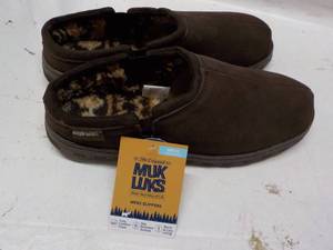 lot 334 image: MukLuks Size Mens 12 Chocolate Sli...