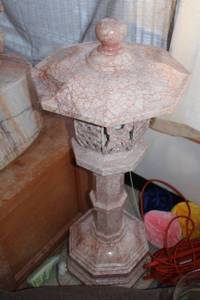 Unique Hand-Carved Pink Marble Lantern with Floral Design #2