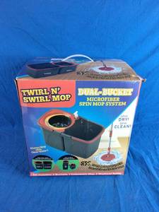 lot 97 image: Twirl N Swirl Double Bucket Spin Microfiber Mop