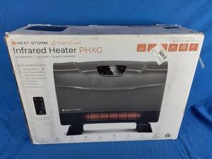 lot 122 image: Heat Storm 1500-Watt Infrared Floor or Wall-Mounted Space Heater