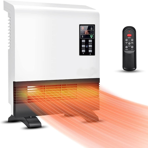 lot 164 image: Nordic Hygge 1500-Watt Wall-Mounted or Stand-Alone Electric Patio Heater with Timer and Quick Heat