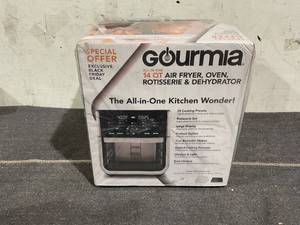lot 98 image: Gourmia All-in-One 14-Quart Air Fryer, Oven, Rotisserie, Dehydrator with Temperature Probe