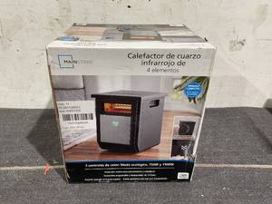 lot 113 image: Mainstays 1500W Electric 4-Element Infrared Cabinet Space Heater for Indoor