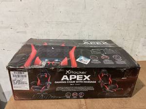 lot 225 image: X Rocker Apex PC Gaming Chair with Massage Function and Footrest
