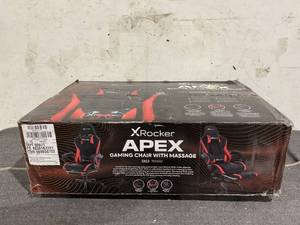 lot 226 image: X Rocker Apex PC Gaming Chair with Massage Function and Footrest