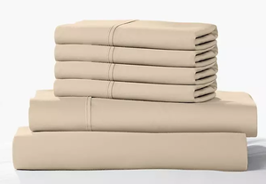lot 385 image: 6PCS King Size Color Sense 1200 Thread Count Cotton Blend Sheet Set