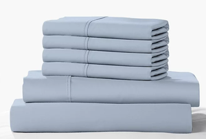 lot 388 image: 6PCS King Size Color Sense 1200 Thread Count Cotton Blend Sheet Set