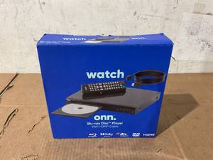 lot 248 image: Onn. Blu-ray Player with HDMI Cable, High Definition Video Output up to 1920x1080 pixels, 100147615