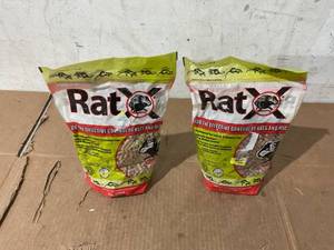 lot 249 image: LOT OF 2 RatX All-Natural Rat and Mouse Killer Pellets 3 lb Bag