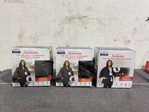 lot 123 image: LOT OF 3 Sunbeam On-The-Go Cordless Throw