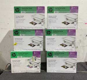lot 127 image: LOT OF 6 HP DeskJet 2852e Wireless All-in-One Color Inkjet Printer, Scanner, Copier