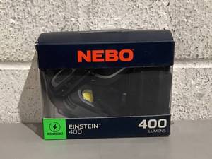 lot 509 image: NEBO Einstein 400 Lumen COB LED Gray Rechargeable Headlamp