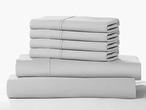 lot 138 image: 6PCS Queen Size Color Sense 1200 Thread Count Cotton Blend Sheet Set