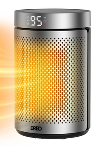 lot 140 image: LOT OF 2 DREO 10 Portable Space Heater with Remote, PTC Ceramic Electric Heater for Bedroom with Thermostat, 12h Timer, Safety Heater for Room