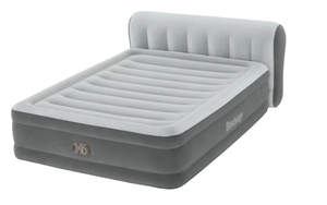 lot 166 image: Bestway Headboard Tritech Airbed Queen 18 with Built-in AC Pump