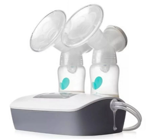 lot 255 image: Evenflo Advanced Double Electric Breast Pump with Breastshields and Milk Storage Bottles